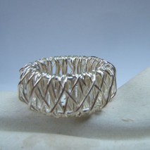 Dradenring breed zilver